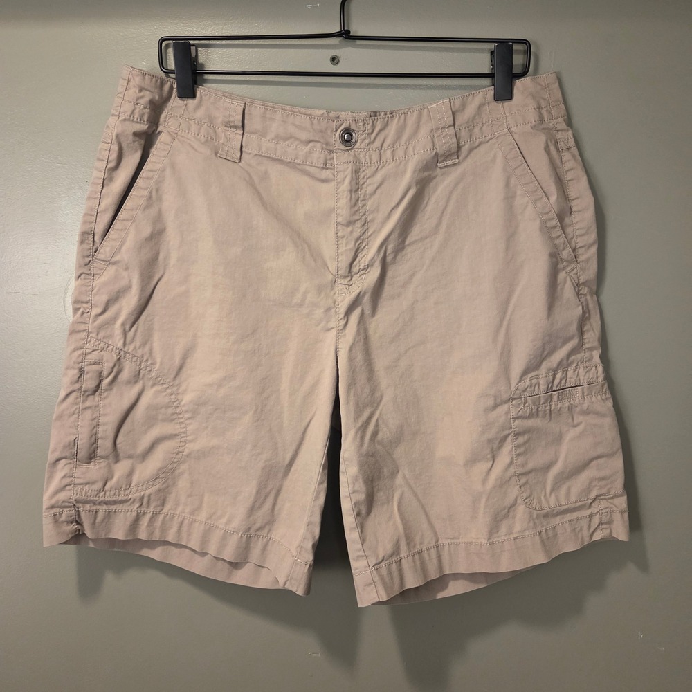 Eddie Bauer Women's Cargo Shorts Size 12 Beige Outdoors Active Casual
